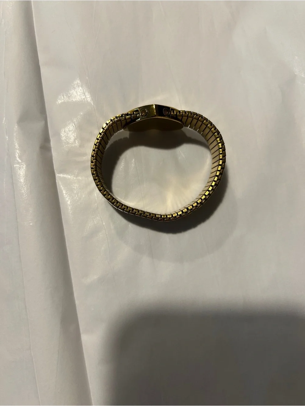 Vintage Juicy Couture Gold Tone Heart Link Stretch Bracelet